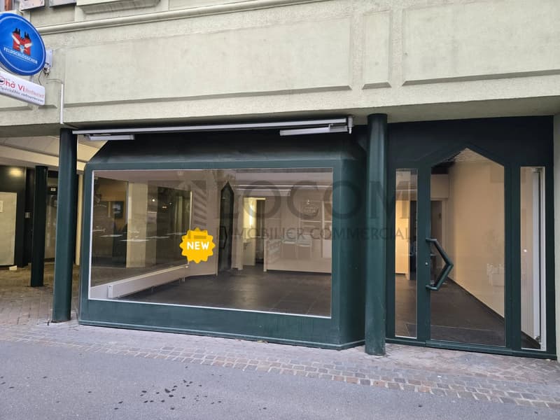 MORGES CENTRE ? Arcade commerciale de 50 m² à louer | 2 belles vitrines | Boutique, showroom ou services (1)