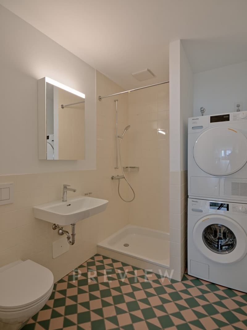 Nasszelle mit Dusche und WC