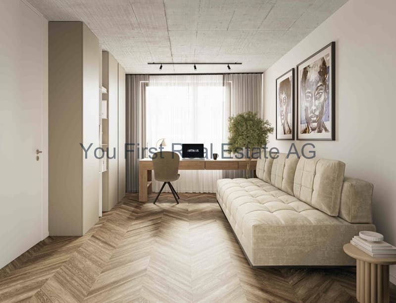 Funktionales Homeoffice mit optimaler Raumnutzung und Tageslichtfenster