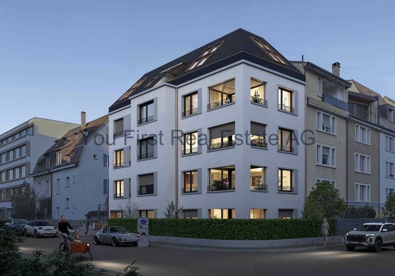 Modernes Eckgebäude