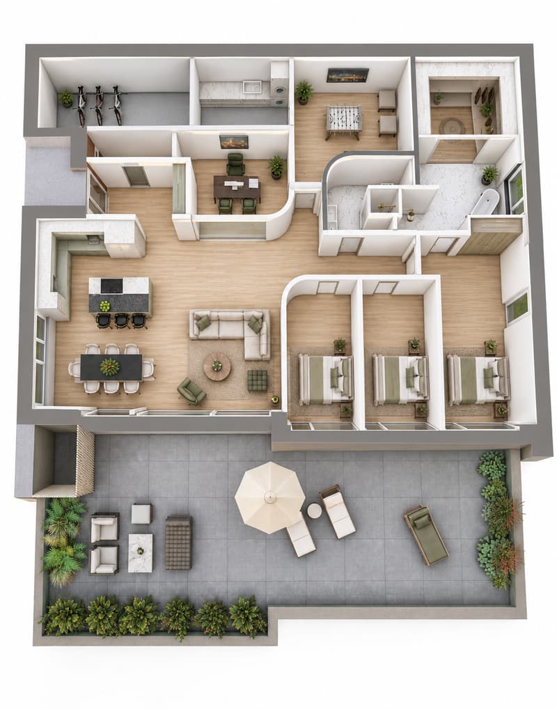 Exklusiver Miete Neubau  – 4.5-Zi. Terrassenwohnung mit 130 m² Panorama (15)