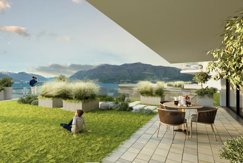 Brissago - Residenza Riasco Riva mit Privatstrand (5)