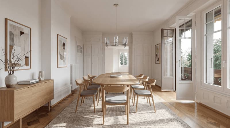 Exceptional apartment on the top floor with 2 balconies, just a stone's throw from Ouchy (4)