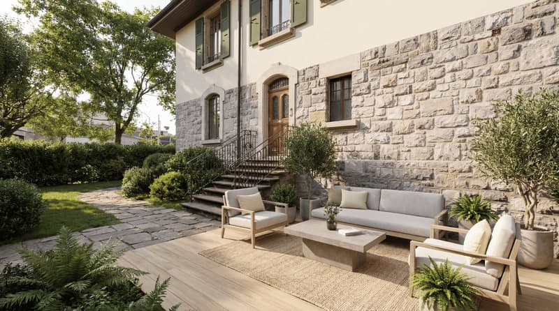 Exceptional 160 m² apartment with garden, just a stone's throw from Ouchy (2)