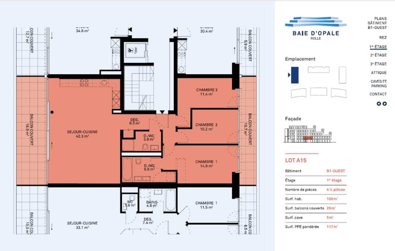 New cross apartment with 4.5 rooms and two balconies (6)