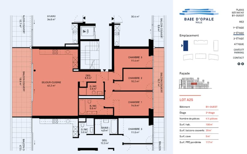 New cross apartment with 4.5 rooms and two balconies (6)