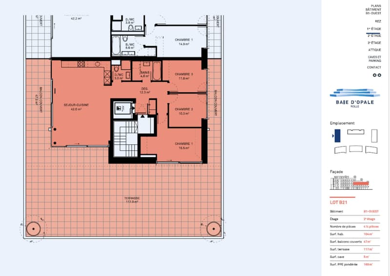 New high-standard apartment - 4.5 rooms on the corner with 164m² terrace (10)
