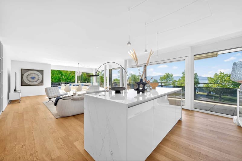New 5.5-room corner apartment with 200m² terrace - Lake Geneva view (4)