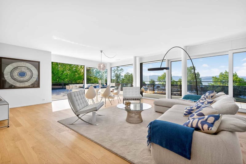 New 5.5-room corner apartment with 200m² terrace - Lake Geneva view (5)