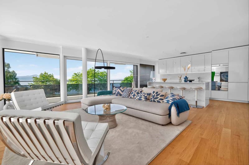 New 5.5-room corner apartment with 200m² terrace - Lake Geneva view (2)