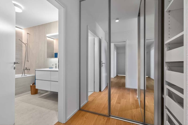 New 5.5-room corner apartment with 200m² terrace - Lake Geneva view (8)