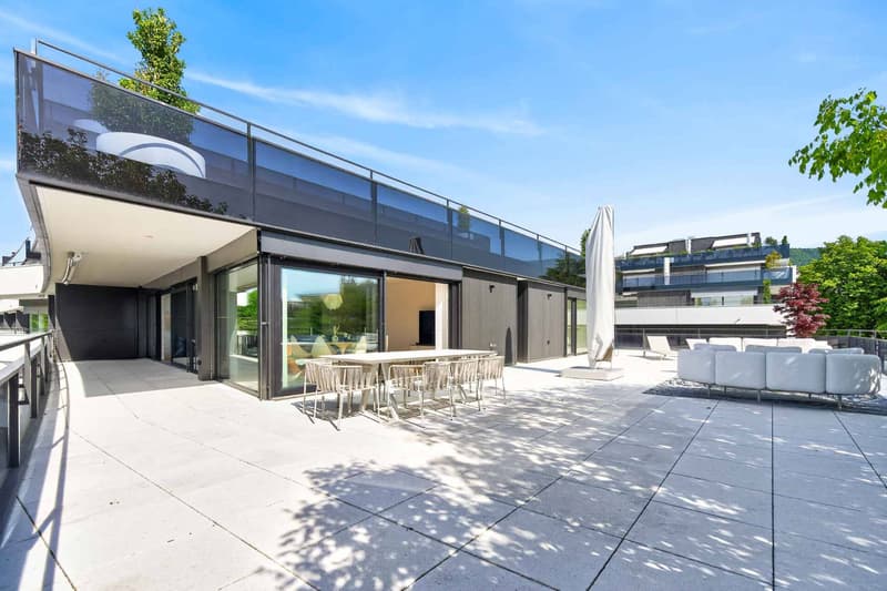 New 5.5-room corner apartment with 200m² terrace - Lake Geneva view (7)
