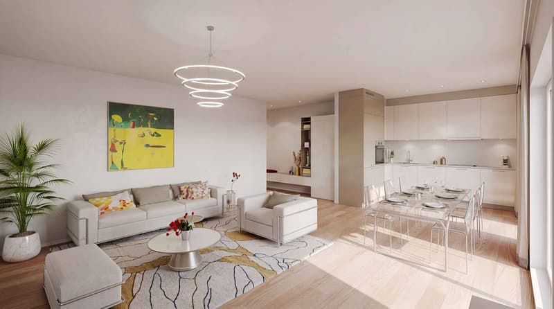 Bel appartement neuf de 2.5 pièces traversant avec balcon (4)