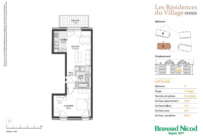 Bel appartement neuf de 2.5 pièces traversant avec balcon (3)