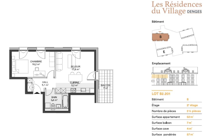 2.5 pièces neuf avec balcon à Denges (2)