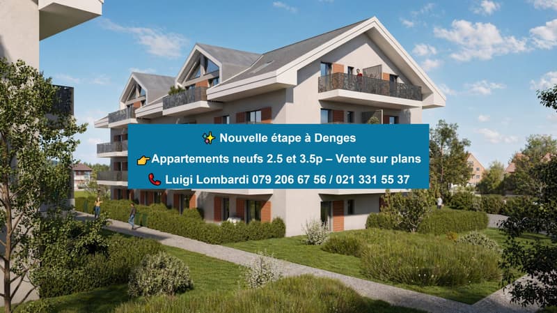 3.5 pièces NEUFS au dernier étage avec balcon à Denges (1)