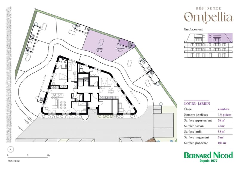 Appartement neuf de 3.5 pièces au dernier étage avec balcon et jardin privatif (3)