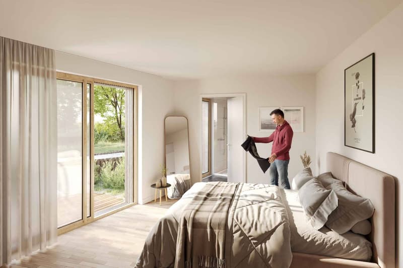 Spacieux appartement NEUF de 4.5 pièces en rez de jardin (4)