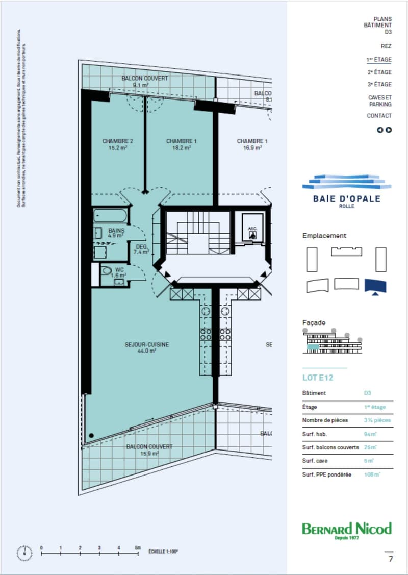 Appartamento di 3,5 locali con vista sul Lago di Ginevra (3)