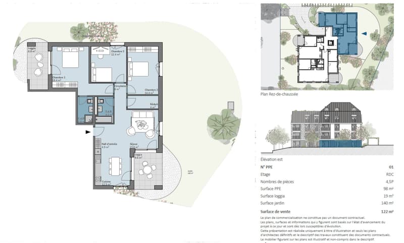 Apartment with 4.5 rooms and large garden of 140m2 (6)