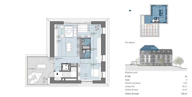 3.5-room attic apartment with elevator and large private terrace (6)