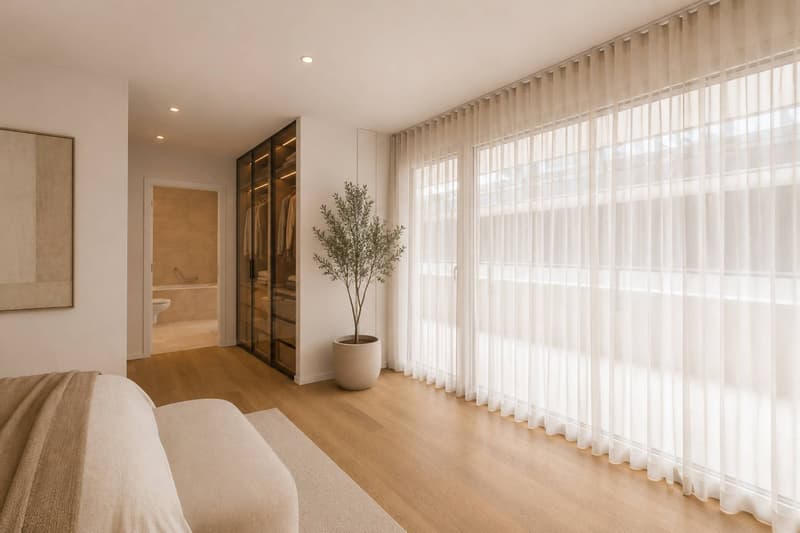 4.5-room apartment of high standard. View of the lake and large covered balcony of 76m2. (4)
