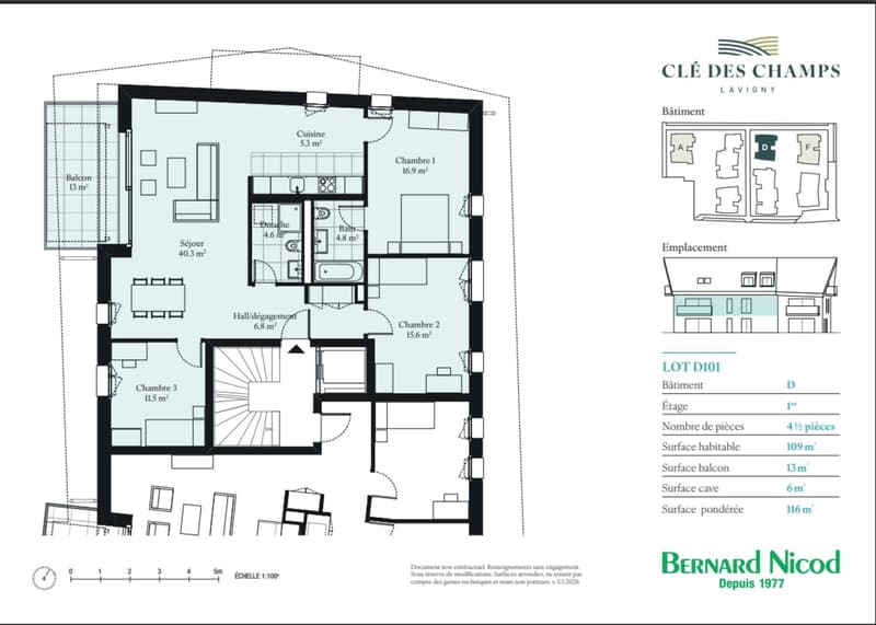 Appartements de 4.5 pièces avec balcon orienté sud (1)