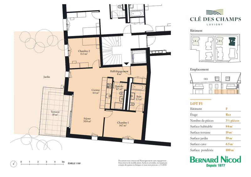Appartement de 3.5 pièces en rez-de-jardin (1)