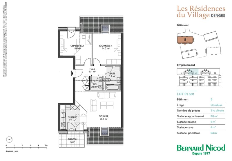 Wohnung 3,5 im Dachgeschoss mit 84m2 und Balkon (6)