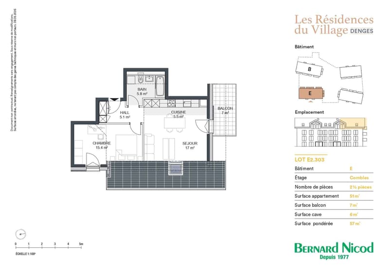 Appartement de 2,5 pièces avec balcon  Idéal pour un investissement (4)
