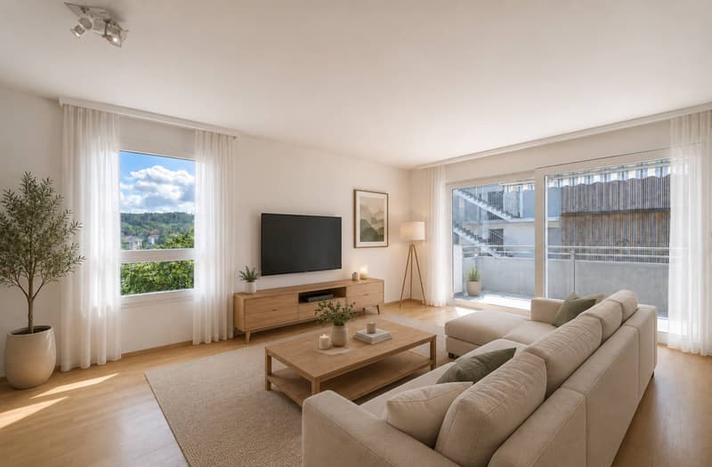 Appartement lumineux de 3,5 pièces. Proche de toutes commodités. (1)