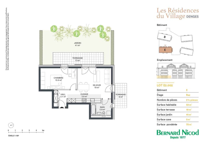 Nouvelle promotion ! Appartement 2,5 pièces en rez de jardin. (7)