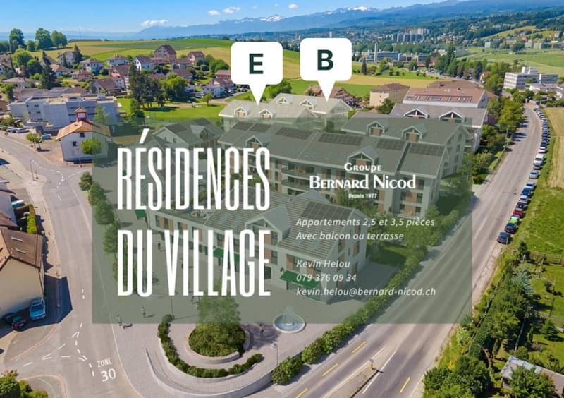 Appartement 2,5 pièces en rez de jardin. Achat sur plan. (1)