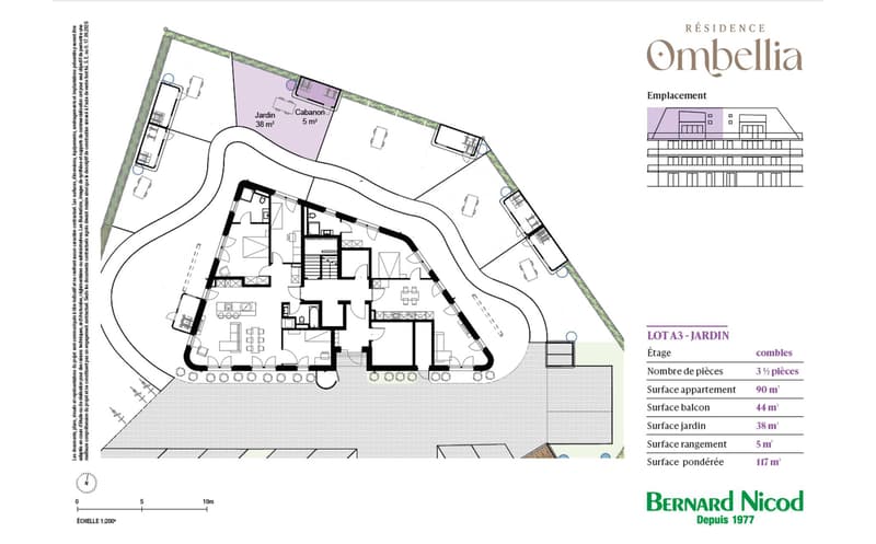 Nouvelle promotion Ombellia  Appartement de 3.5 pièces au dernier étage (6)