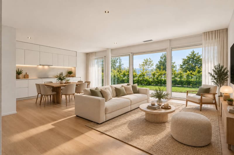 Appartement neuf de 3,5 pièces de 120m² avec jardin privatif de 51m² orienté plein sud (4)