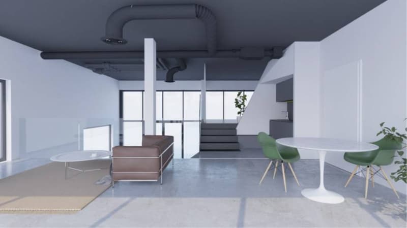 Unique and bright space of 99 m2 on 2 levels: ideal for studio, showroom, office or more! (2)