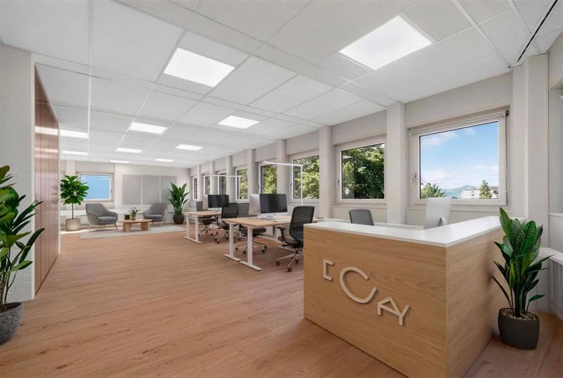 Surface de bureaux rénovée avec places de parc et proche bus (3)