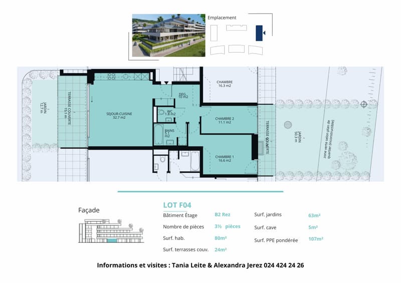 Appartamento nuovo di 3.5 locali con terrazze e giardini (13)