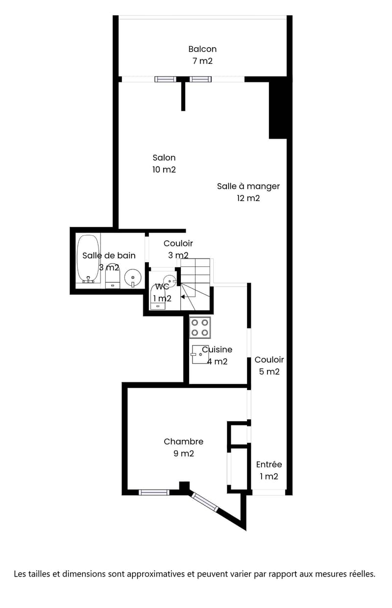 3.5-room apartment, 63m2, duplex in the attic with balconies and breathtaking view (7)