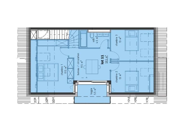 Duplex di 4.5 locali con balconi (11)