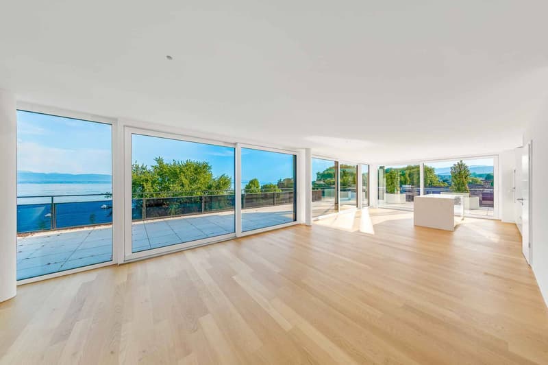 UNIQUE! Attique de 5.5 pièces de 180m2 bénéficiant d'un rooftop terrasse de 168m2 avec vue panoramique sur le lac et les Alpes (1)