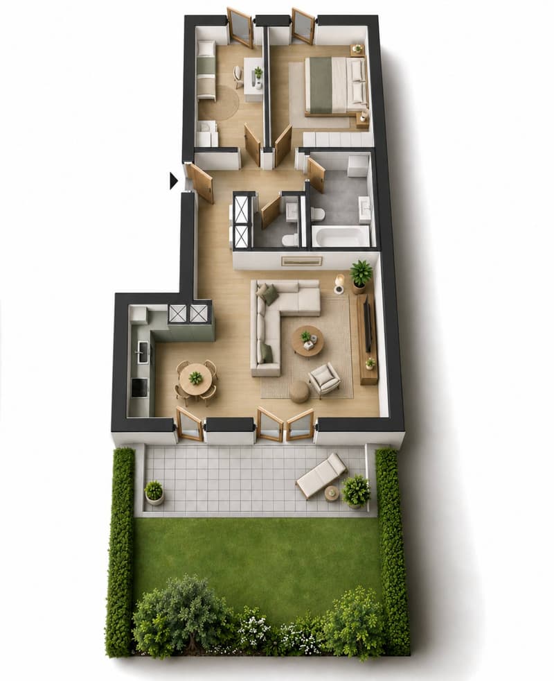 Nouvelle promotion : Appartement de 3.5 pièces avec terrasse et jardin (9)