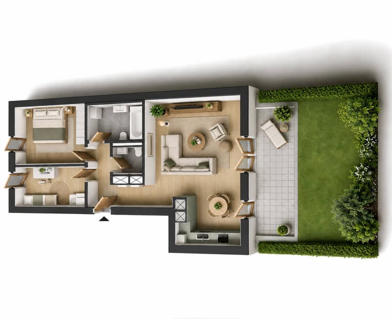 Nouvelle promotion : Appartement de 3.5 pièces avec terrasse et jardin (11)