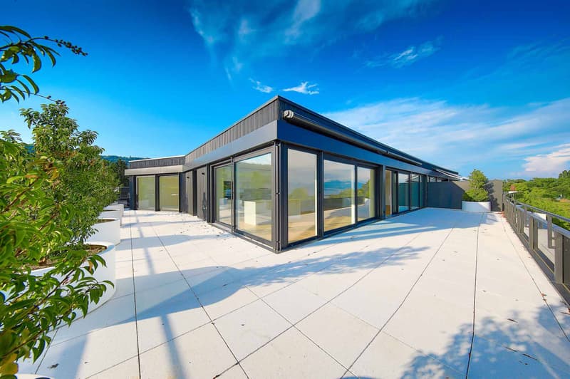 UNIQUE! Attique de 5.5 pièces de 180m2 bénéficiant d'un rooftop terrasse de 168m2 avec vue panoramique sur le lac et les Alpes (10)