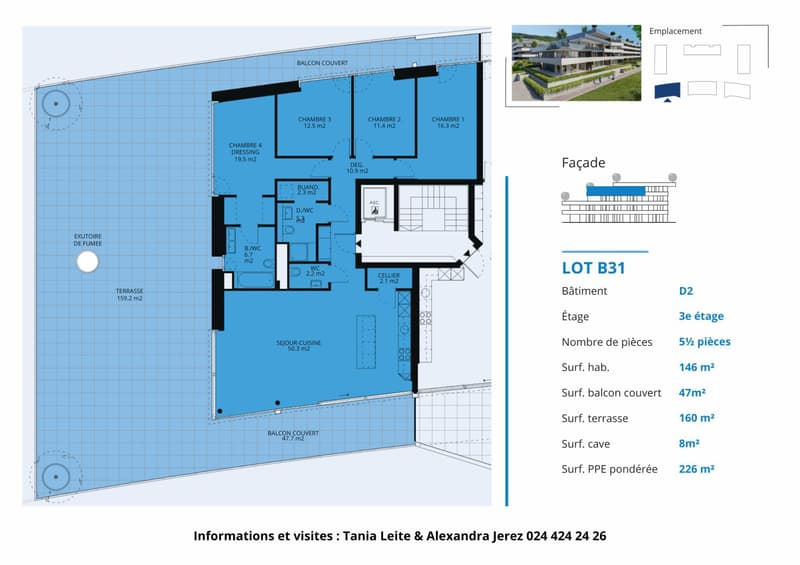 Nouvelle promotion : appartement de 5.5 pièces avec balcon couvert et terrasse (13)