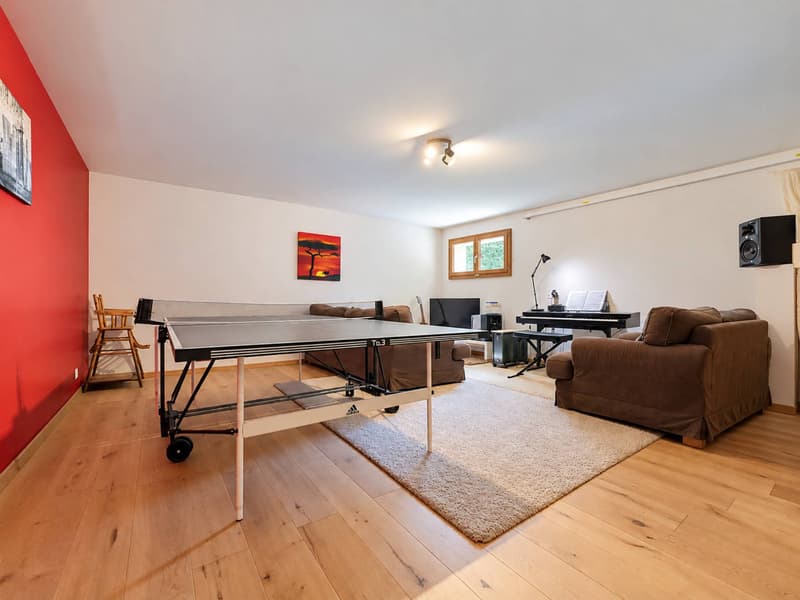 Villa familiale avec vaste jardin plat, vue sur les Alpes et environnement privilégié (11)
