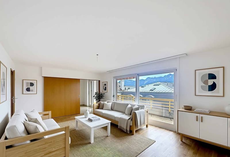 On the top floor - Large 3.5-room apartment on 1 level of 79 m2 + balcony (4)