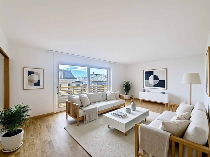 On the top floor - Large 3.5-room apartment on 1 level of 79 m2 + balcony (3)