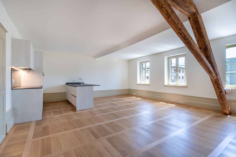 Dernier étage - Spacieux 3.5 pces 99 m2 + combles dans un immeuble ancien rénové (3)