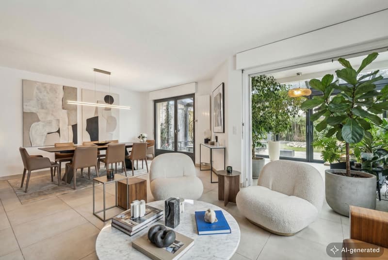 Bright family villa just two steps from the port of Corsier (4)